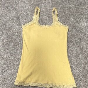 Y2K Lilu Yellow Lace Tank Top